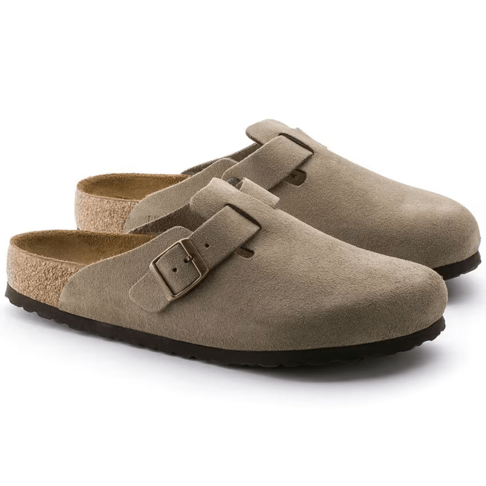Boston Suede Taupe – Soft Footbed - MORVAN