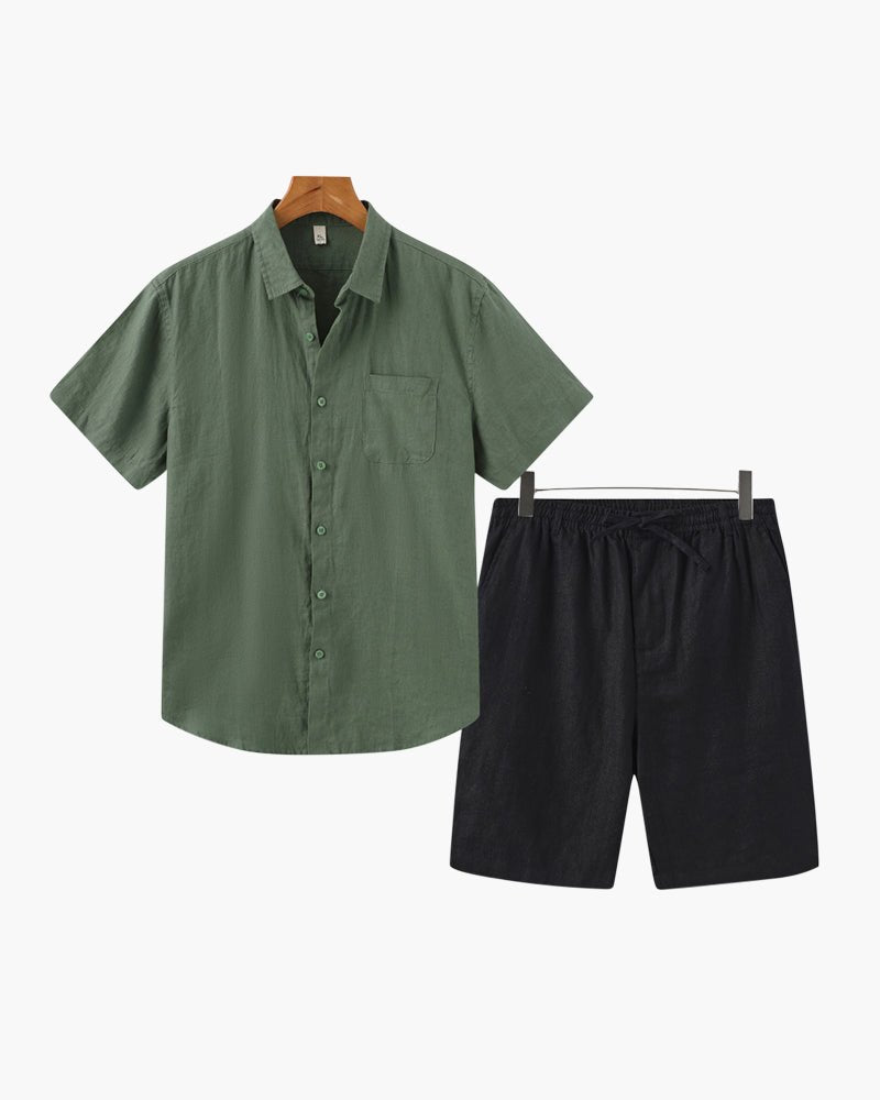 Linen Set (with Shorts) - MORVAN